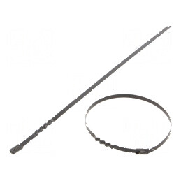 Colier de strângere negru ondulat L: 260mm W: 4,6mm 445N | Electronic-mag.ro | Componente Electronice