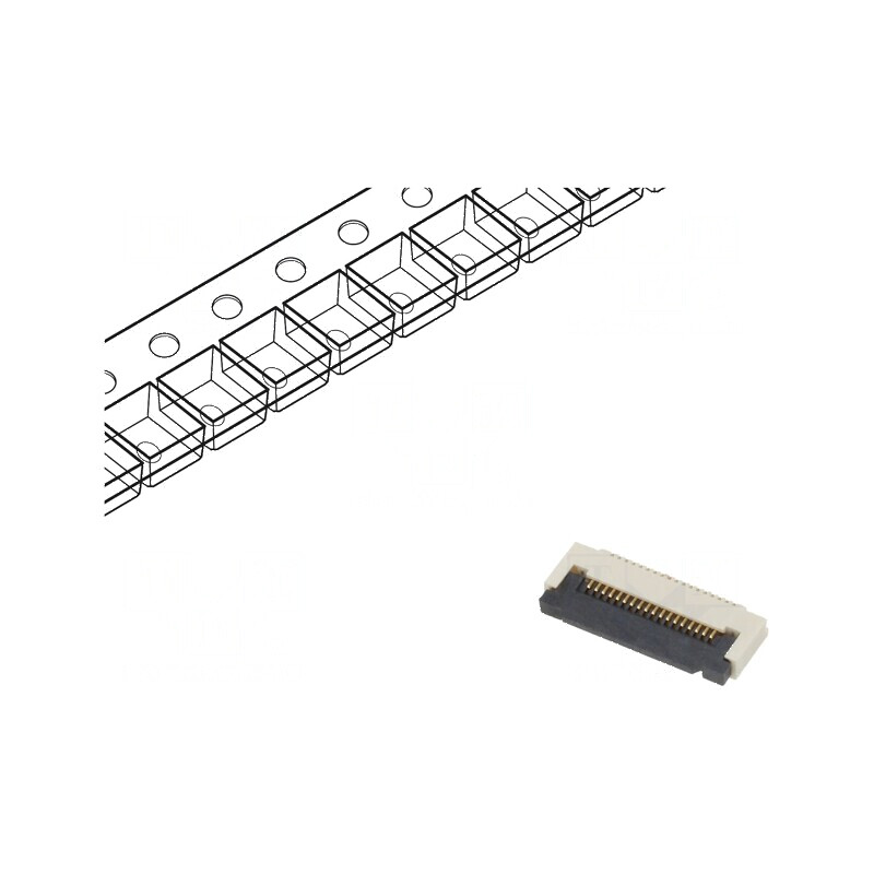 Conector FFC/FPC orizontal 18 PIN ZIF SMT 50V 0,4A -25÷85°C | Electronic-mag.ro | Componente Electronice Conector FFC/FPC orizontal 18 PIN ZIF SMT 50V 0,4A -25÷85°C | Electronic-mag.ro | Componente Electronice