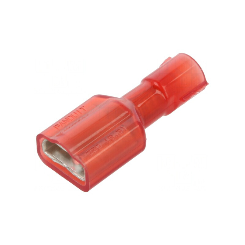 Terminal plat 6,3mm mamă 0,8mm pentru cablu 0,5÷1mm2 crimpat | Electronic-mag.ro | Componente Electronice