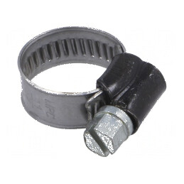 Colier oţel ST cu şurub de strângere W: 9mm, Crimpare: 11÷17mm | Electronic-mag.ro | Componente Electronice