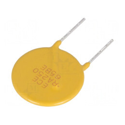 Siguranţă polimerică PTC 2,5A 10,2mm Ø0,81x7,6mm pentru protecţie electrică | Electronic-mag.ro | Componente Electronice