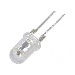 LED 5mm roșie 12000-14400mcd 90° convex cu parte frontală | Electronic-mag.ro | Componente Electronice
