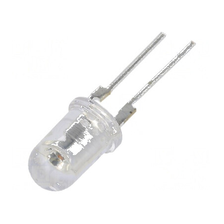 LED 5mm roșie 12000-14400mcd 90° convex cu parte frontală | Electronic-mag.ro | Componente Electronice