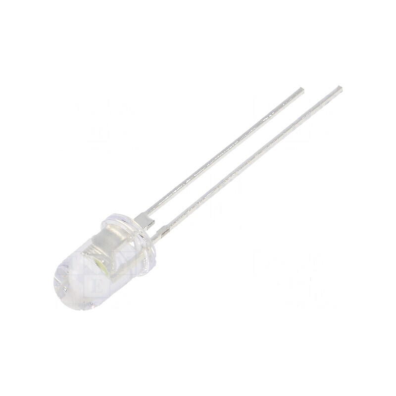 LED 5mm alb rece 30000-36000mcd 60° convex pentru iluminat | Electronic-mag.ro | Componente Electronice