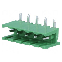 Regletă de conexiuni deconectabilă 5mm, 5 piste, unghi 90° | Electronic-mag.ro | Componente Electronice