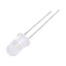 LED 5mm alb cald 3600-7150mcd 30° convex - iluminare eficientă | Electronic-mag.ro | Componente Electronice