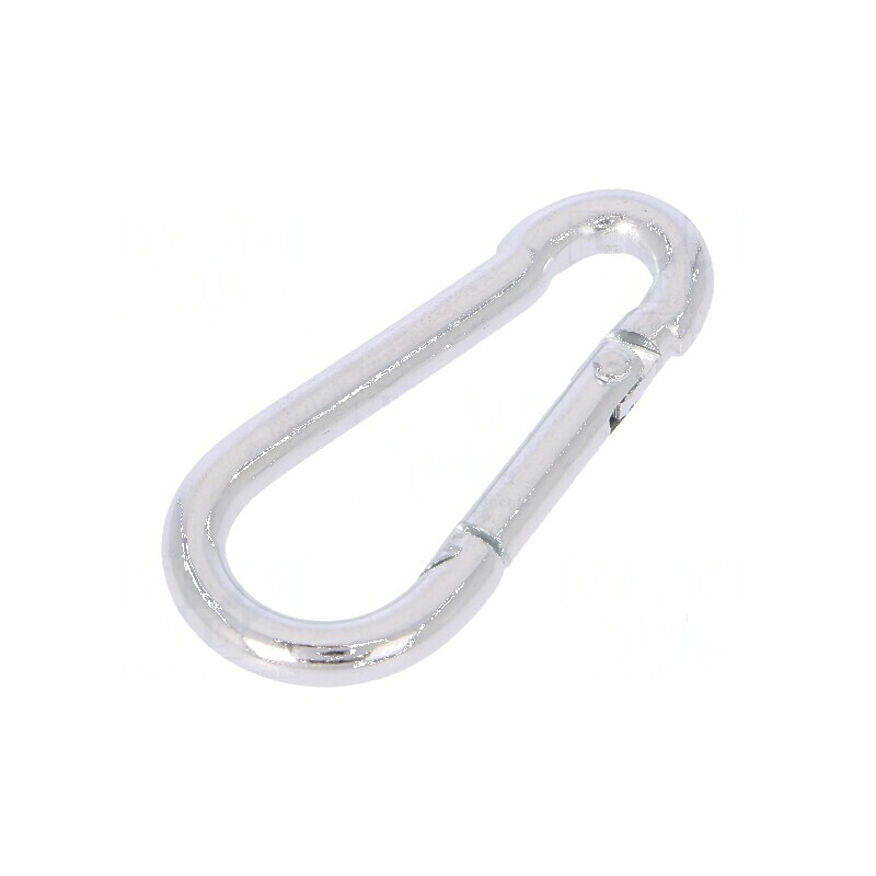 Carabină din oțel zincat pentru cabluri, lungime 40mm, diametru 4mm | Electronic-mag.ro | Componente Electronice