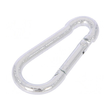Carabină din oțel zincat pentru cabluri, lungime 40mm, diametru 4mm | Electronic-mag.ro | Componente Electronice
