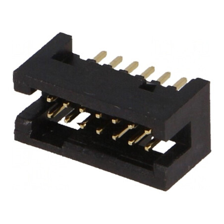 Conector IDC soclu tată 14 pini THT gold flash 1,27mm - drept | Electronic-mag.ro | Componente Electronice