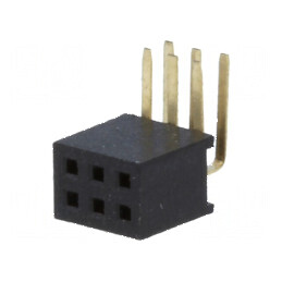 Conector șiruri pini soclu mamă 6 pini 90° 1,27mm | Electronic-mag.ro | Componente Electronice