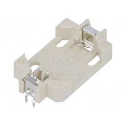 Soclu baterie CR2032, DL2032 orizontal THT, înălțime 5,5mm, alb | Electronic-mag.ro | Componente Electronice