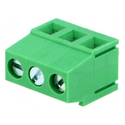 Regletă de conexiuni pentru PCB 90° 5mm, 3 piste, 2,5mm² | Electronic-mag.ro | Componente Electronice