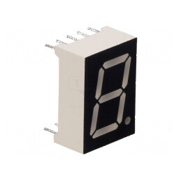 Afişaj LED cu 7 segmente 13,2mm 0,52 Nr.car: 1 roşie anod pentru electronică | Electronic-mag.ro | Componente Electronice