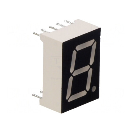 Afişaj LED cu 7 segmente 13,2mm 0,52 Nr.car: 1 roşie anod pentru electronică | Electronic-mag.ro | Componente Electronice