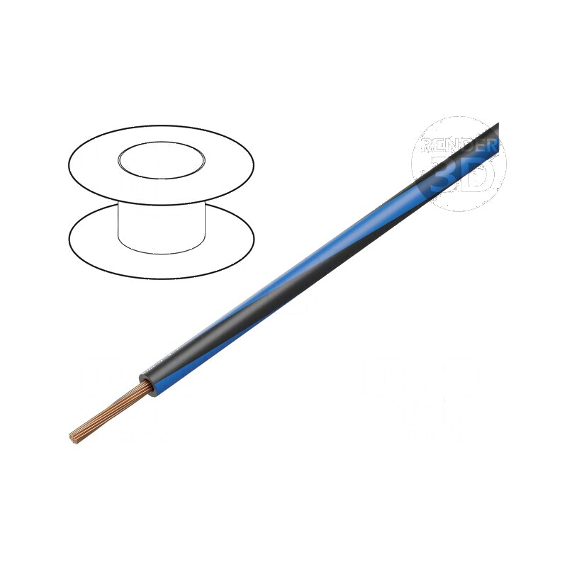 Cablu H05V-K LgY litat Cu 0,35mm² PVC albastru-negru 200m pentru instalații electrice | Electronic-mag.ro | Componente Electronice Cablu H05V-K LgY litat Cu 0,35mm² PVC albastru-negru 200m pentru instalații electrice | Electronic-mag.ro | Componente Electronice