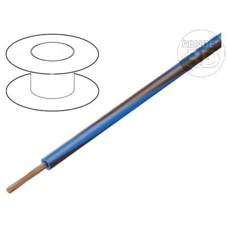 Cablu electric H05V-K, litat cu 0,35mm², PVC, albastru-maro, 200m | Electronic-mag.ro | Componente Electronice