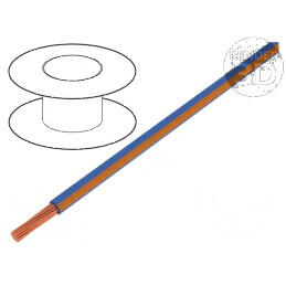 Cablu H05V-K LgY 0,35mm² PVC albastru-portocaliu pentru instalații electrice | Electronic-mag.ro | Componente Electronice