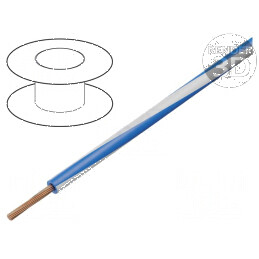 Cablu H05V-K LgY Litat Cu 0,35mm² PVC Albastru-Alb 300V 500V | Electronic-mag.ro | Componente Electronice