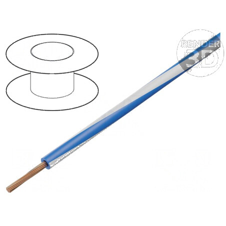 Cablu H05V-K LgY Litat Cu 0,35mm² PVC Albastru-Alb 300V 500V | Electronic-mag.ro | Componente Electronice