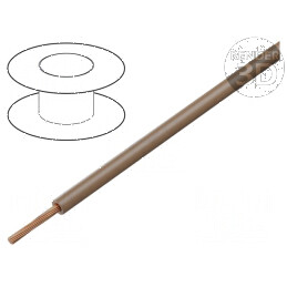 Cablu H05V-K LgY litat Cu 0,35mm2 PVC maro deschis 300V 500V - Cablu electric de conectare | Electronic-mag.ro | Componente Electronice