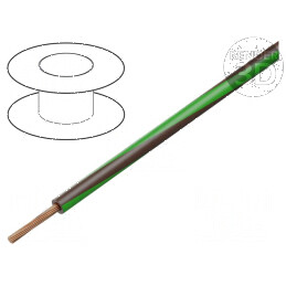 Cablu H05V-K, litat Cu 0,35mm², PVC maro-verde, 300V/500V, pentru instalații electrice | Electronic-mag.ro | Componente Electronice