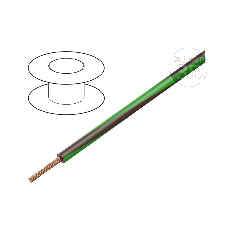 Cablu H05V-K, litat Cu 0,35mm², PVC maro-verde, 300V/500V, pentru instalații electrice | Electronic-mag.ro | Componente Electronice Cablu H05V-K, litat Cu 0,35mm², PVC maro-verde, 300V/500V, pentru instalații electrice | Electronic-mag.ro | Componente Electronice