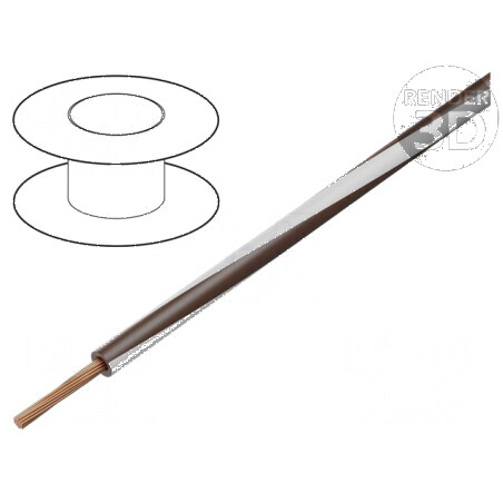 Cablu electric H05V-K LgY cu 0,35mm², PVC maro-alb, 300V/500V | Electronic-mag.ro | Componente Electronice