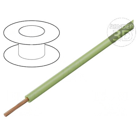 Cablu H05V-K LgY Litat Cu 0,35mm² PVC Verde Deschis 200m | Electronic-mag.ro | Componente Electronice