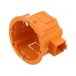Carcasă doză electrică portocalie Ø 60mm Z 45mm pentru montaj în perete | Electronic-mag.ro | Componente Electronice