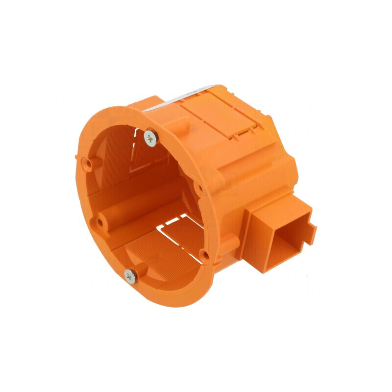 Carcasă doză electrică portocalie Ø 60mm Z 45mm pentru montaj în perete | Electronic-mag.ro | Componente Electronice