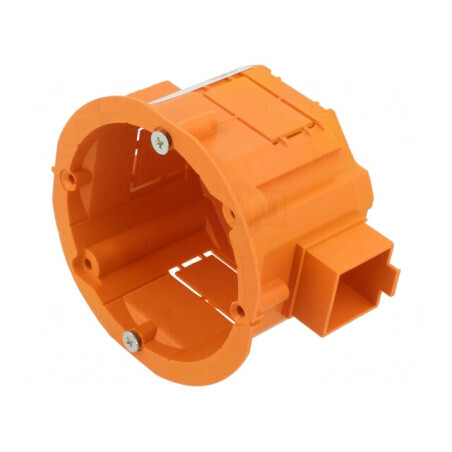 Carcasă doză electrică portocalie Ø 60mm Z 45mm pentru montaj în perete | Electronic-mag.ro | Componente Electronice