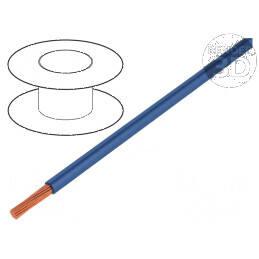 Cablu H05V-K LgY litat Cu 0,35mm² PVC albastru închis 200m - Cablu electric de conectare | Electronic-mag.ro | Componente Electronice