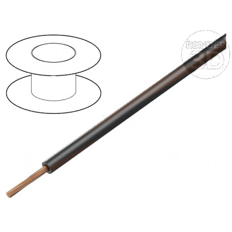 Cablu H05V-K 0,35mm2 litat cu izolație PVC negru-maro 300V/500V | Electronic-mag.ro | Componente Electronice