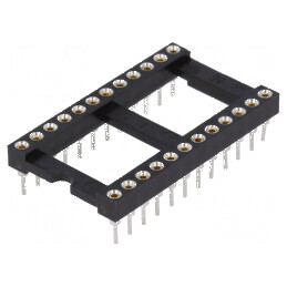 Soclu pentru circuite integrate DIP24 cu raster de 2,54mm THT de precizie | Electronic-mag.ro | Componente Electronice