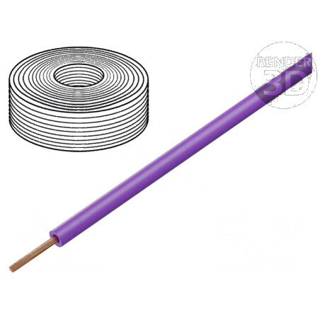 Cablu litat H05Z-K 0,75mm² LSZH violet 300V/500V, 100m | Electronic-mag.ro | Componente Electronice