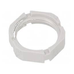 Piuliță M25 din poliamidă 30mm gri pentru temperaturi -40÷100°C, filet metric GM-KS | Electronic-mag.ro | Componente Electronice