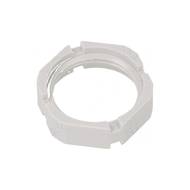 Piuliță M25 din poliamidă 30mm gri pentru temperaturi -40÷100°C, filet metric GM-KS | Electronic-mag.ro | Componente Electronice