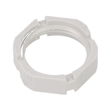 Piuliță M25 din poliamidă 30mm gri pentru temperaturi -40÷100°C, filet metric GM-KS | Electronic-mag.ro | Componente Electronice