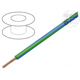 Cablu litat Cu 0,35mm2 H05V-K PVC verde-albastru 200m | Electronic-mag.ro | Componente Electronice