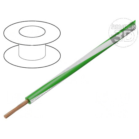 Cablu electric H05V-K, LgY, 0,35mm2, PVC verde-alb, 300V/500V | Electronic-mag.ro | Componente Electronice