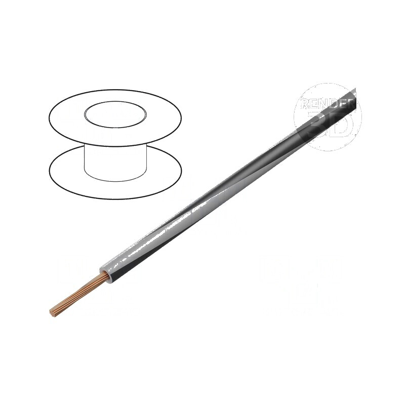 Cablu electric H05V-K 0,35mm² litat cu izolație PVC gri-negru, 300V/500V | Electronic-mag.ro | Componente Electronice Cablu electric H05V-K 0,35mm² litat cu izolație PVC gri-negru, 300V/500V | Electronic-mag.ro | Componente Electronice