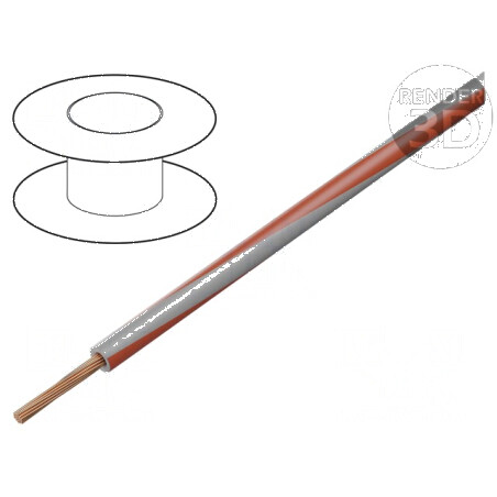 Cablu electric H05V-K 0,35mm² PVC gri-roșu 300V 500V litat Cu | Electronic-mag.ro | Componente Electronice