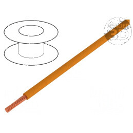 Cablu H05V-K, LgY cu 0,35mm², izolație PVC portocalie, 300V/500V | Electronic-mag.ro | Componente Electronice