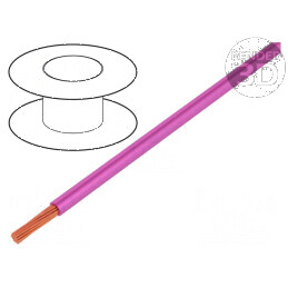 Cablu H05V-K, LgY cu litat de cupru 0,35mm² PVC roz 300V, 500V, 200m | Electronic-mag.ro | Componente Electronice