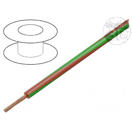 Cablu H05V-K LgY litat Cu 0,35mm² PVC roșu-verde 300V 500V - cablu electric de conectare | Electronic-mag.ro | Componente Electronice