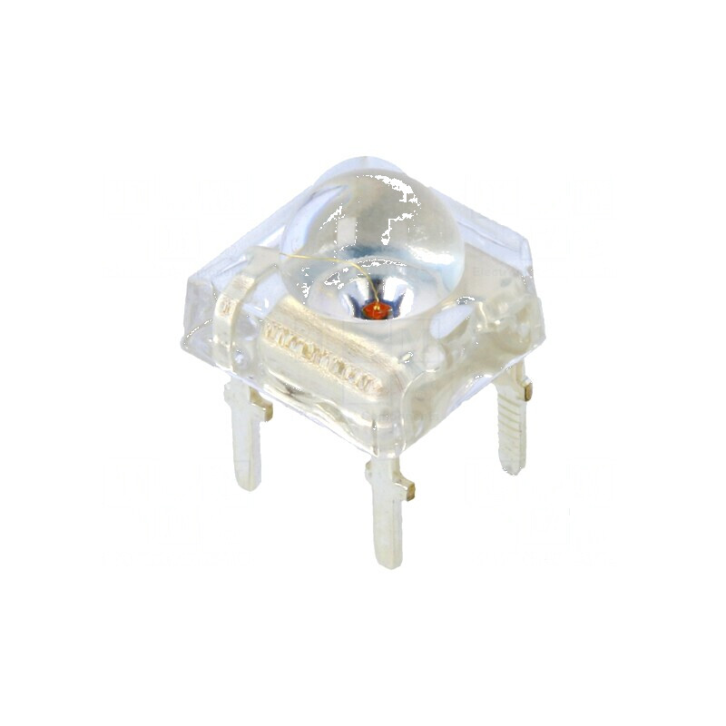 LED Super Flux oval portocalie 7,62x7,62mm 4200-5800mcd 80° | Electronic-mag.ro | Componente Electronice