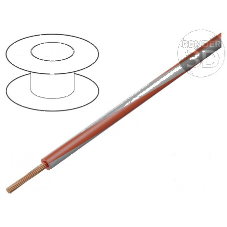 Cablu electric H05V-K, LgY, litat cu secțiunea de 0,35mm², PVC roșu-gri, 300V, 500V | Electronic-mag.ro | Componente Electronice