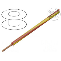 Cablu electric H05V-K LgY 0,35mm² PVC roșu-galben 300V/500V | Electronic-mag.ro | Componente Electronice