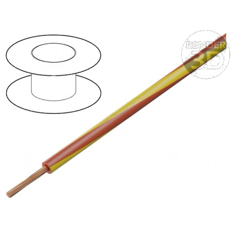 Cablu electric H05V-K LgY 0,35mm² PVC roșu-galben 300V/500V | Electronic-mag.ro | Componente Electronice