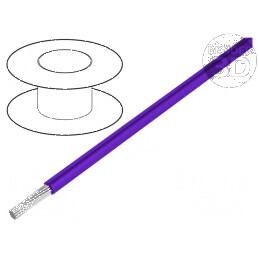 Cablu H05V-K LgY litat cu 0,35mm2 PVC violet, 300V/500V, 200m | Electronic-mag.ro | Componente Electronice